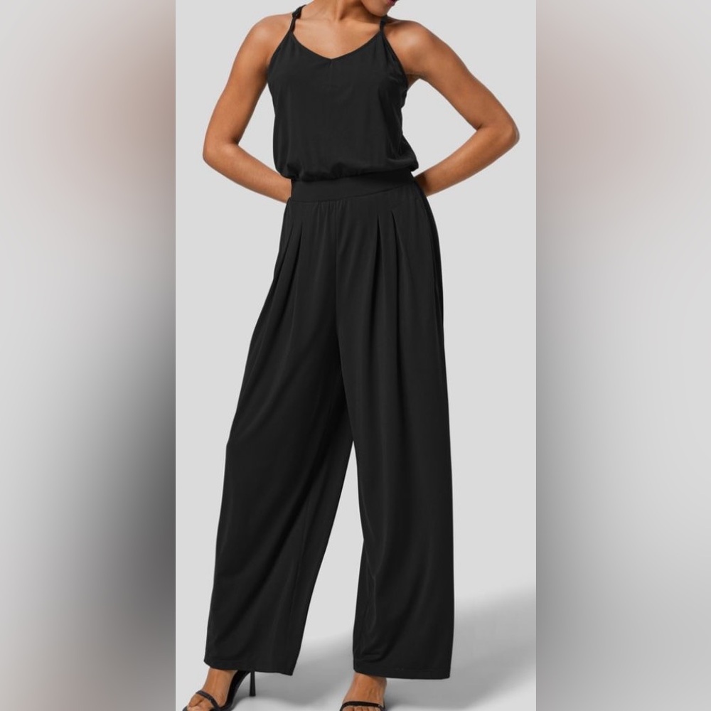 Halara Black Adustable Strap Backless Cut-Out Sid… - image 2